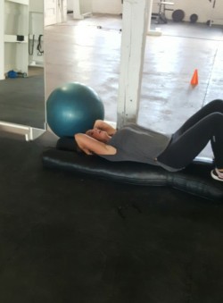 Even the trainer is working till she collapsed on the grappling dummy!!!